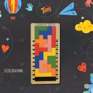 Eğitici Zeka Mantık Ve Strateji Oyunu Ahşap Kademeli Tetris