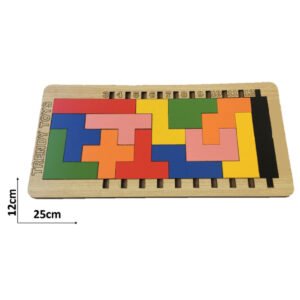 Alternative view of Eğitici Zeka Mantık Ve Strateji Oyunu Ahşap Kademeli Tetris