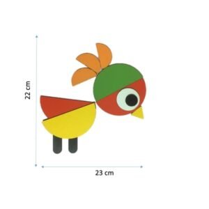 Yeni Nesil Ahşap Hayvanlar Tangram 29 Ahşap Parça + 20 Kart