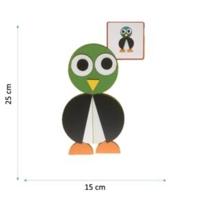 Alternative view of Yeni Nesil Ahşap Hayvanlar Tangram 29 Ahşap Parça + 20 Kart