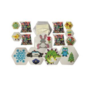 Rengarenk Kırtasiye  Boncuk Tasarım setİ (4 Poşet + Altıgen)