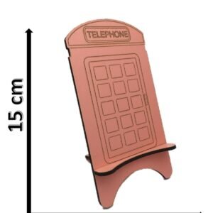 Ahşap Telefon Tutucu 8x15cm (pembe)