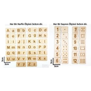 Alternative view of Eğitici Ahşap Alfabe Ve Sayı Eşleştirme