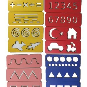 Alternative view of Eğitici Ahşap Çizgi Çalışmaları,Sayı ve Şekiller Ip Geçirme  El Kası Geliştirme