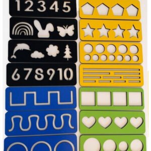 Alternative view of Eğitici Ahşap Çizgi Çalışmaları,Sayı ve Şekiller Ip Geçirme  El Kası Geliştirme Seti