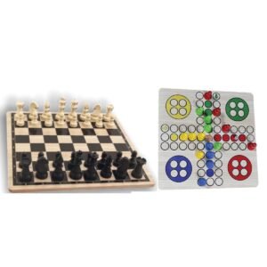 Ahşap Satranç ve Kızma Birader (2 Oyun Takımı)