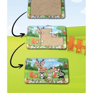 Ahşap Puzzle Ilk Yapbozum 1 Adet 6 Parçalı 18x11cm