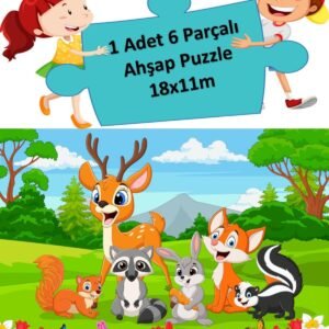 Alternative view of Ahşap Puzzle Ilk Yapbozum 1 Adet 6 Parçalı 18x11cm