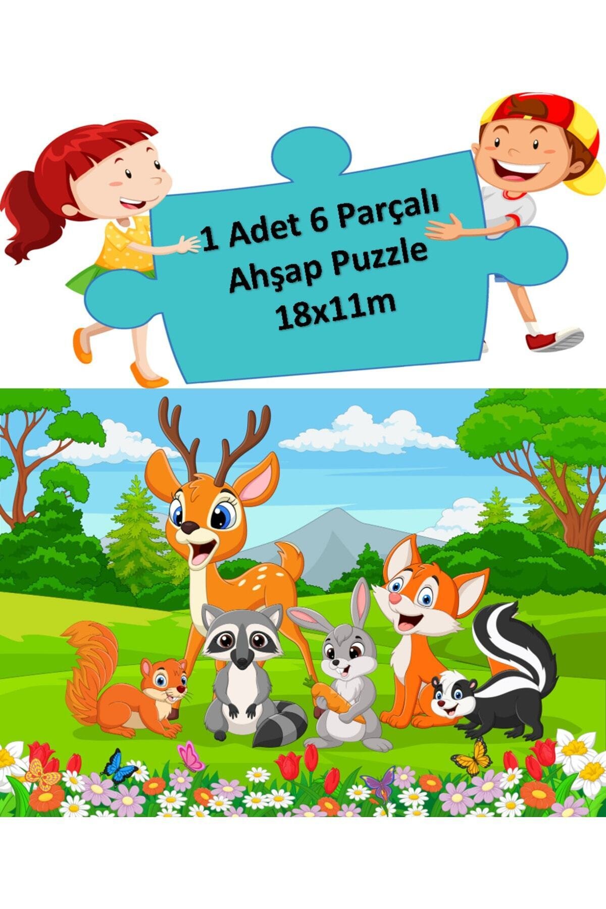 Ahşap Puzzle Ilk Yapbozum 1 Adet 6 Parçalı 18x11cm - Görsel 2