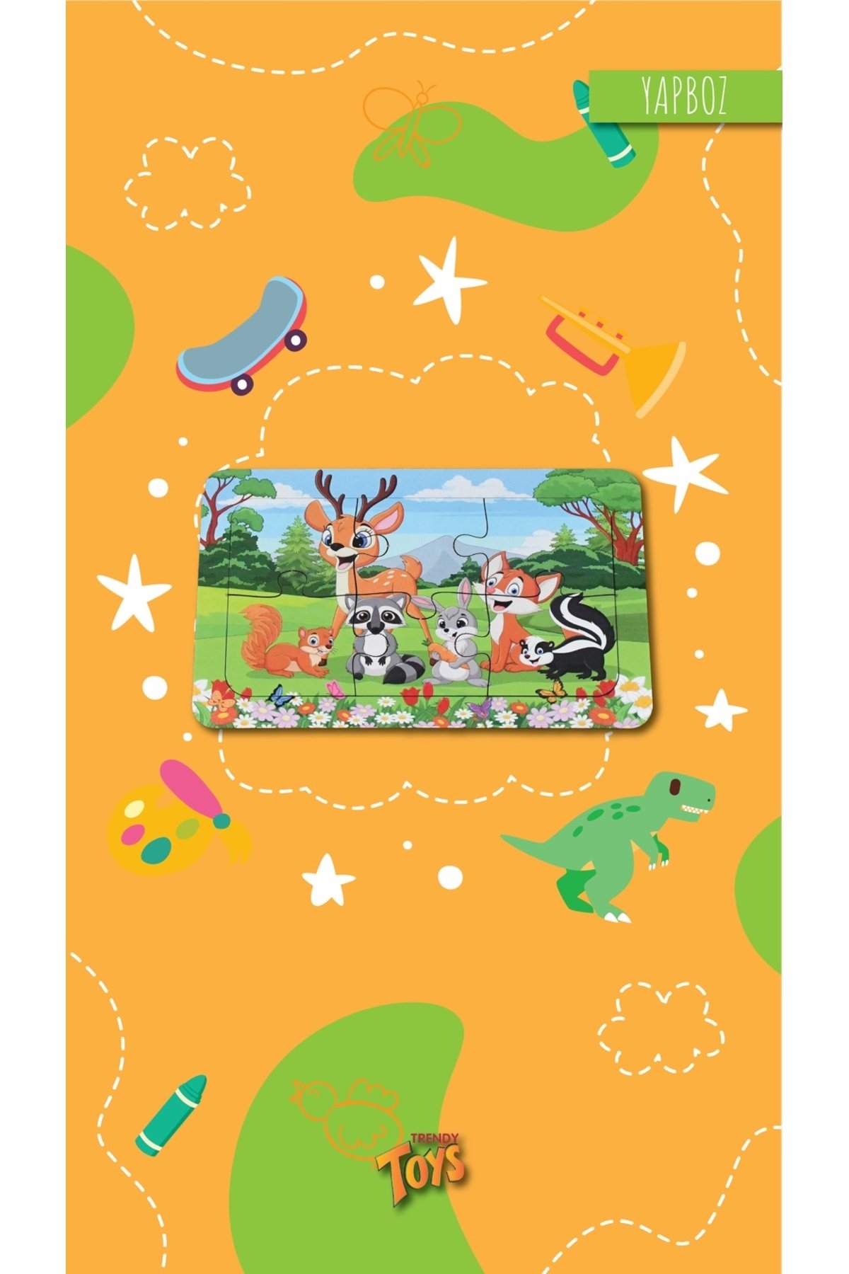 Ahşap Puzzle Ilk Yapbozum 1 Adet 6 Parçalı 18x11cm - Görsel 5