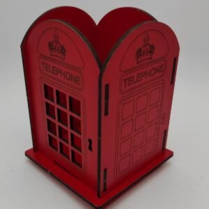 Alternative view of Ahşap Kalemlik Telefon Kulubesi Kırmızı