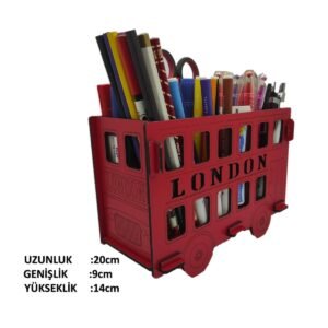 Alternative view of Ahşap Kalemlik Otobüs 6 Bölmeli