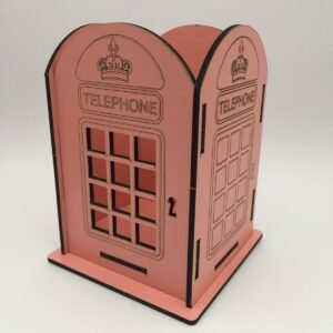 Alternative view of Ahşap Kalemlik Telefon Kulubesi Pembe